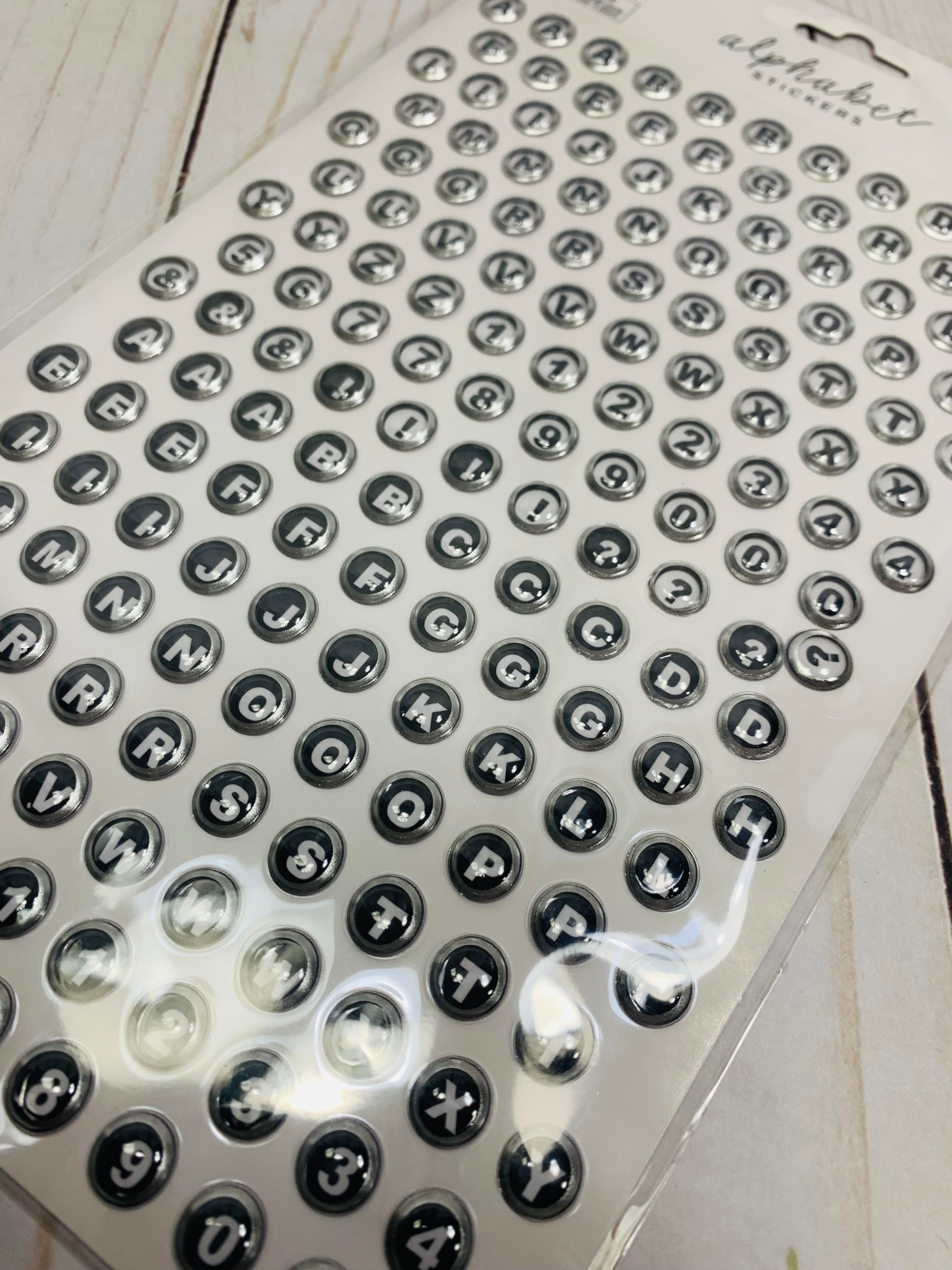 Alphabet stickers, bubble