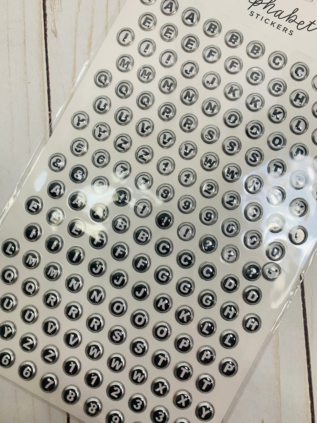 Alphabet stickers, bubble