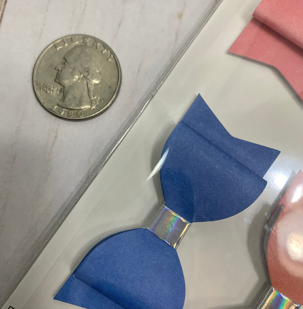 Dimensional bow stickers