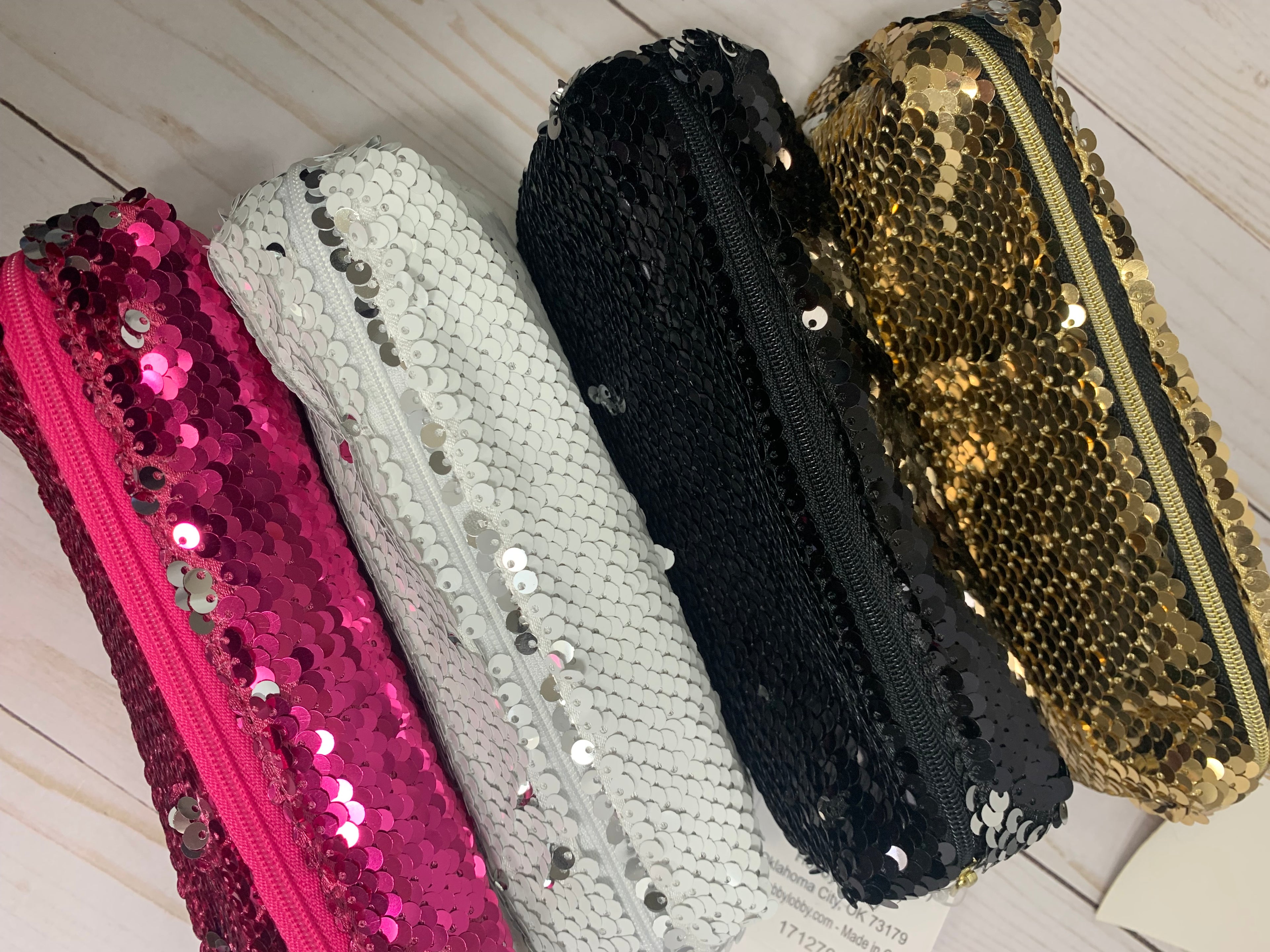 Sequin pouch