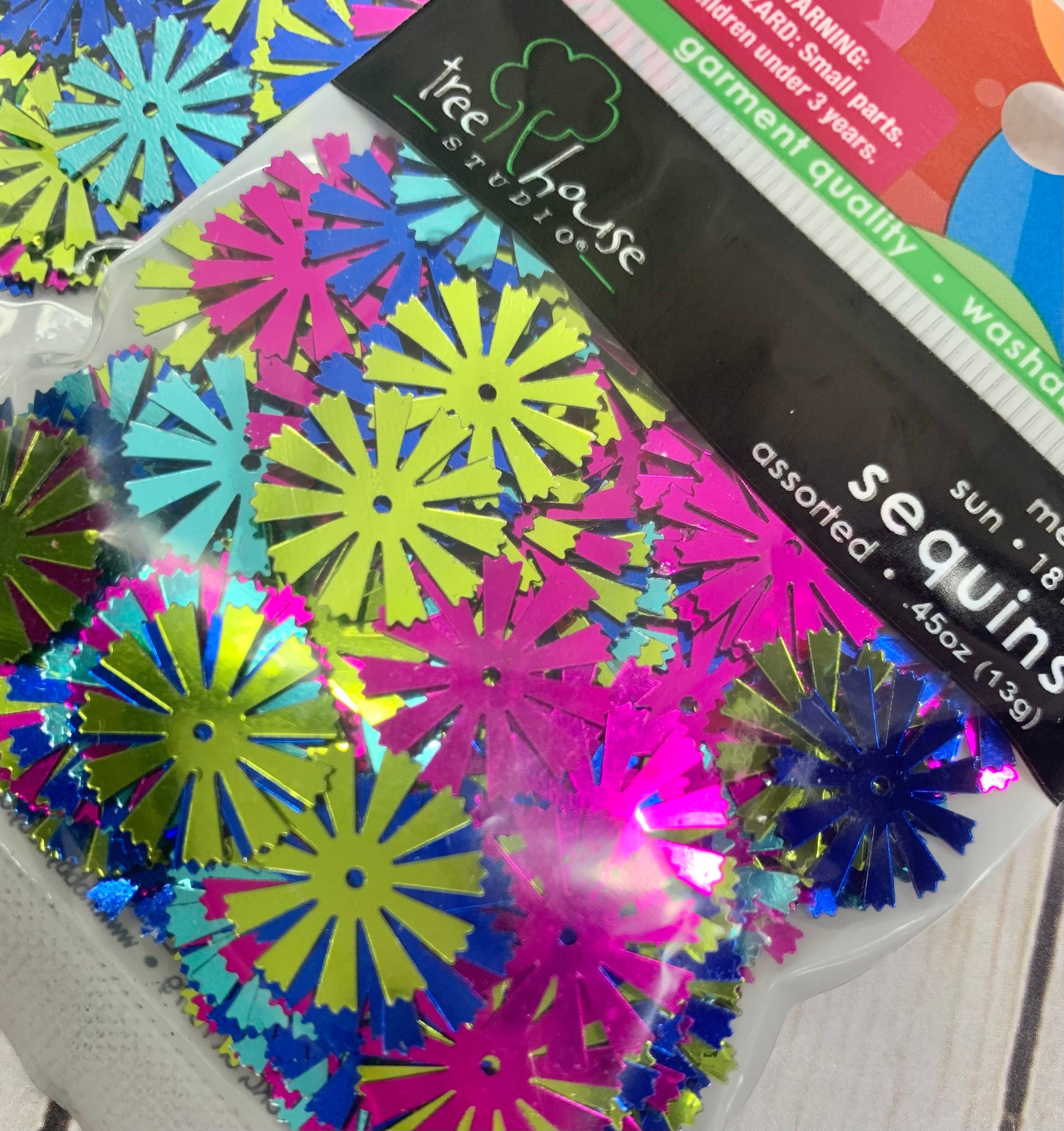 Metallic sun sequins