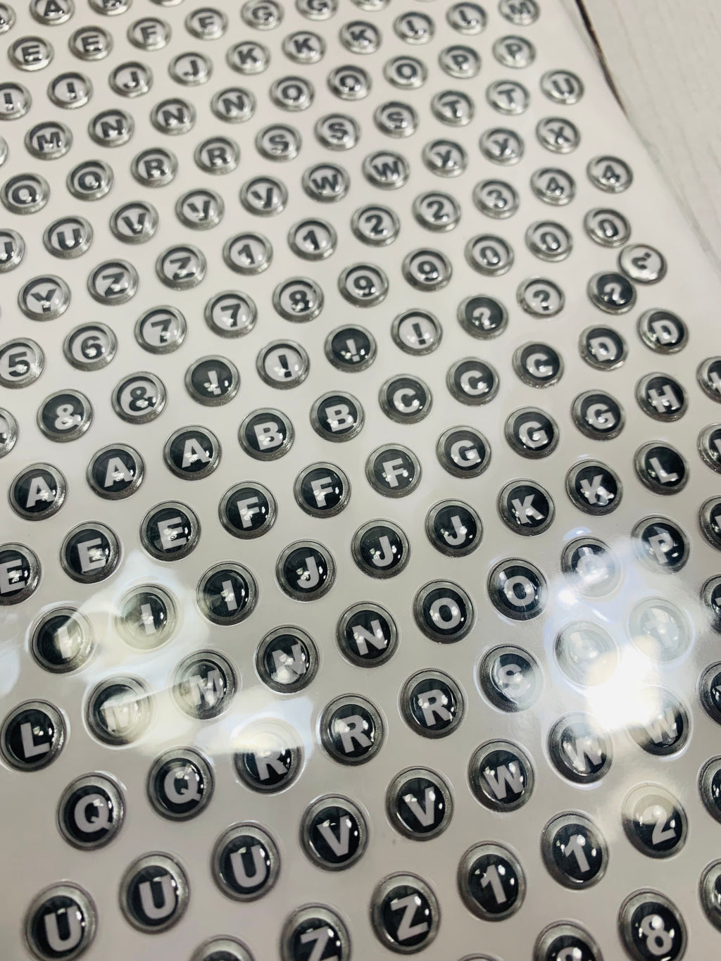 Alphabet stickers, bubble