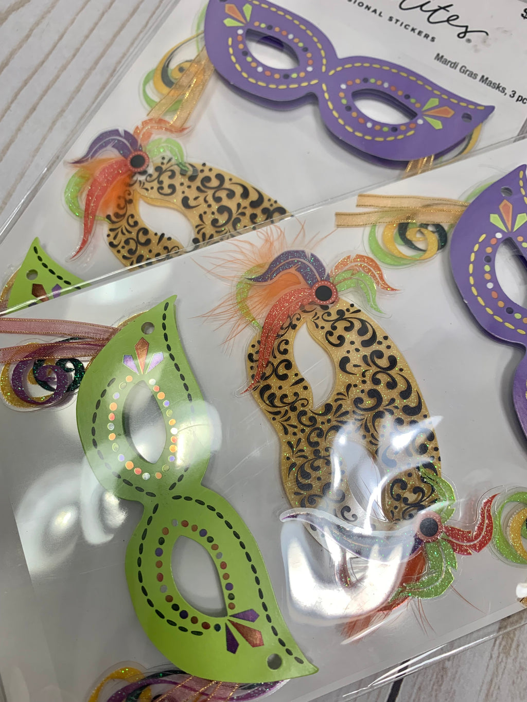 Dimensional mask stickers