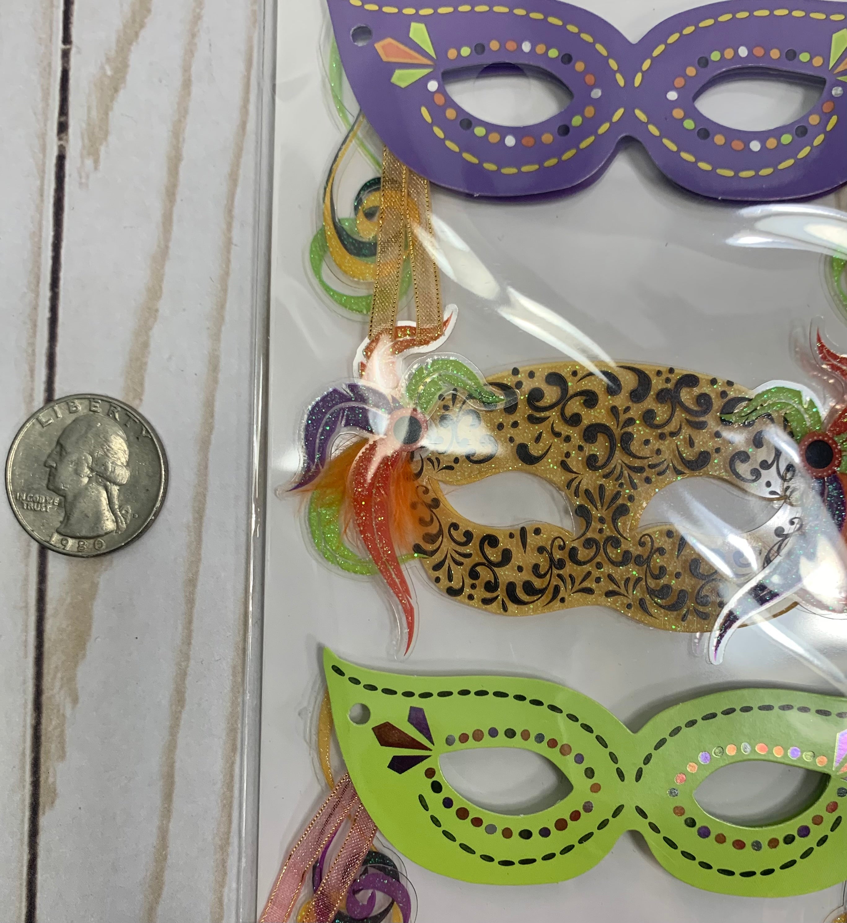 Dimensional mask stickers