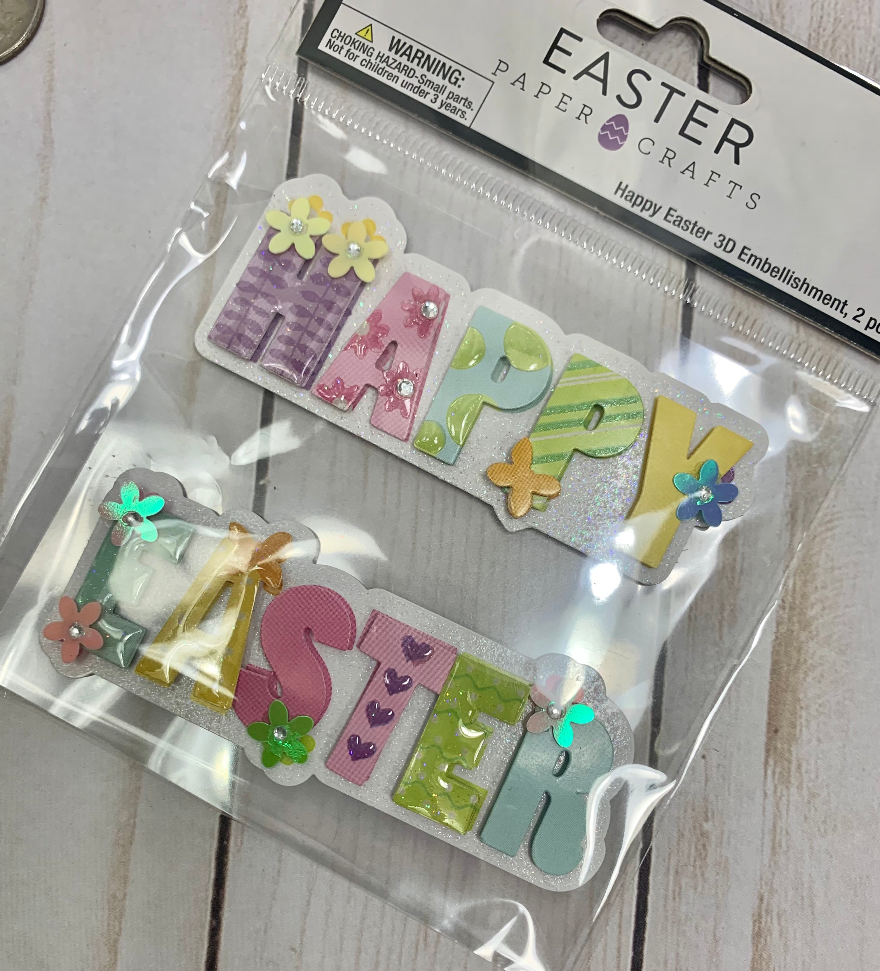 Happy Easter 3-D embellishment