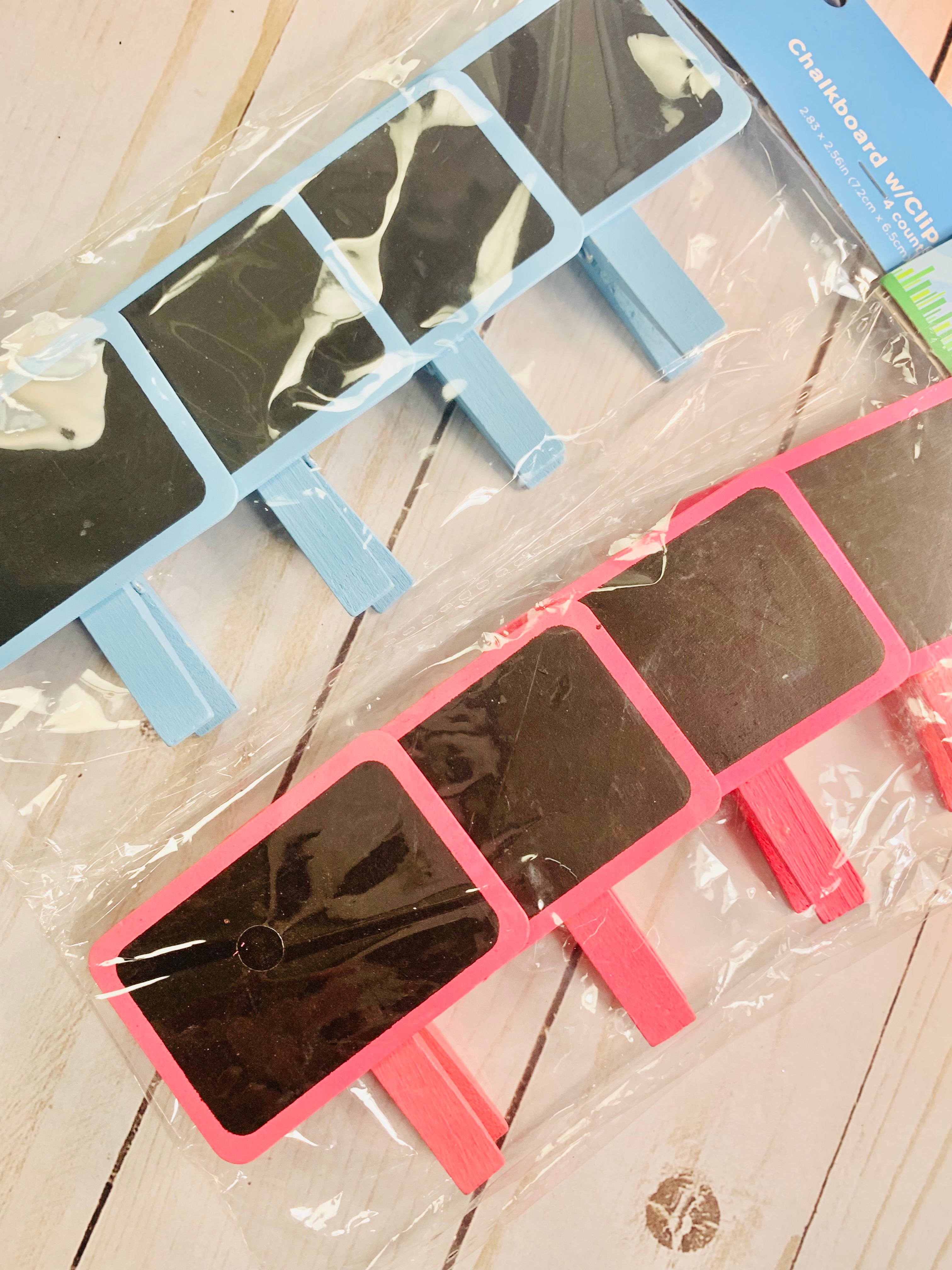 Chalkboard label clips