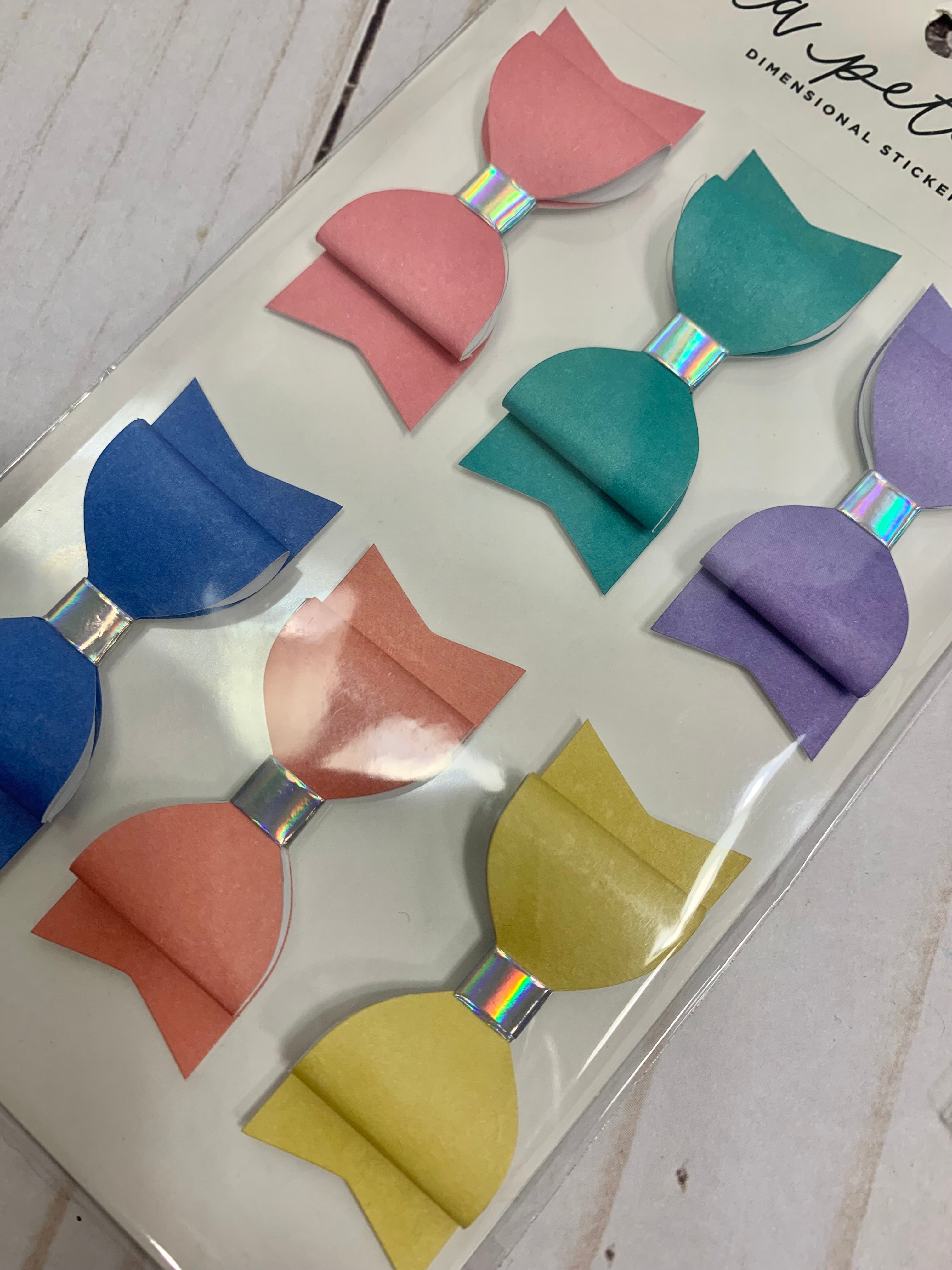 Dimensional bow stickers